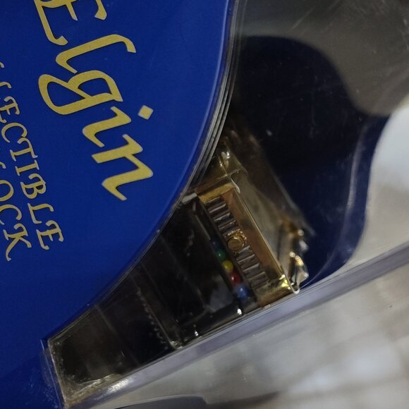 Elgin Collectible Mini Clock Billiards Design Pool Table Figurine NIB Scuffed - Picture 6 of 7